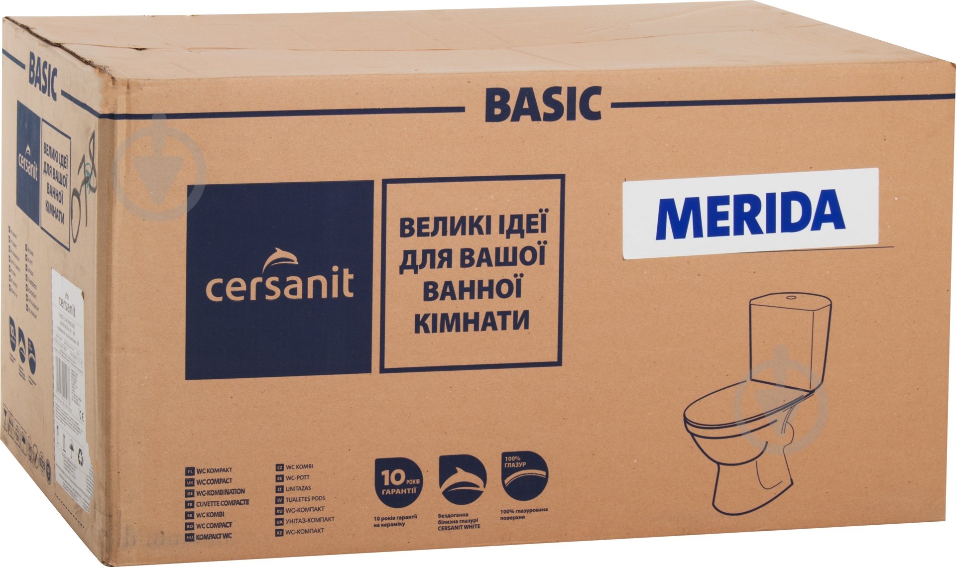 Унітаз-компакт Cersanit Merida 011 3/6 з поліпропіленовим сидінням і мікроліфтом + Гофротруба Scan - фото 6
