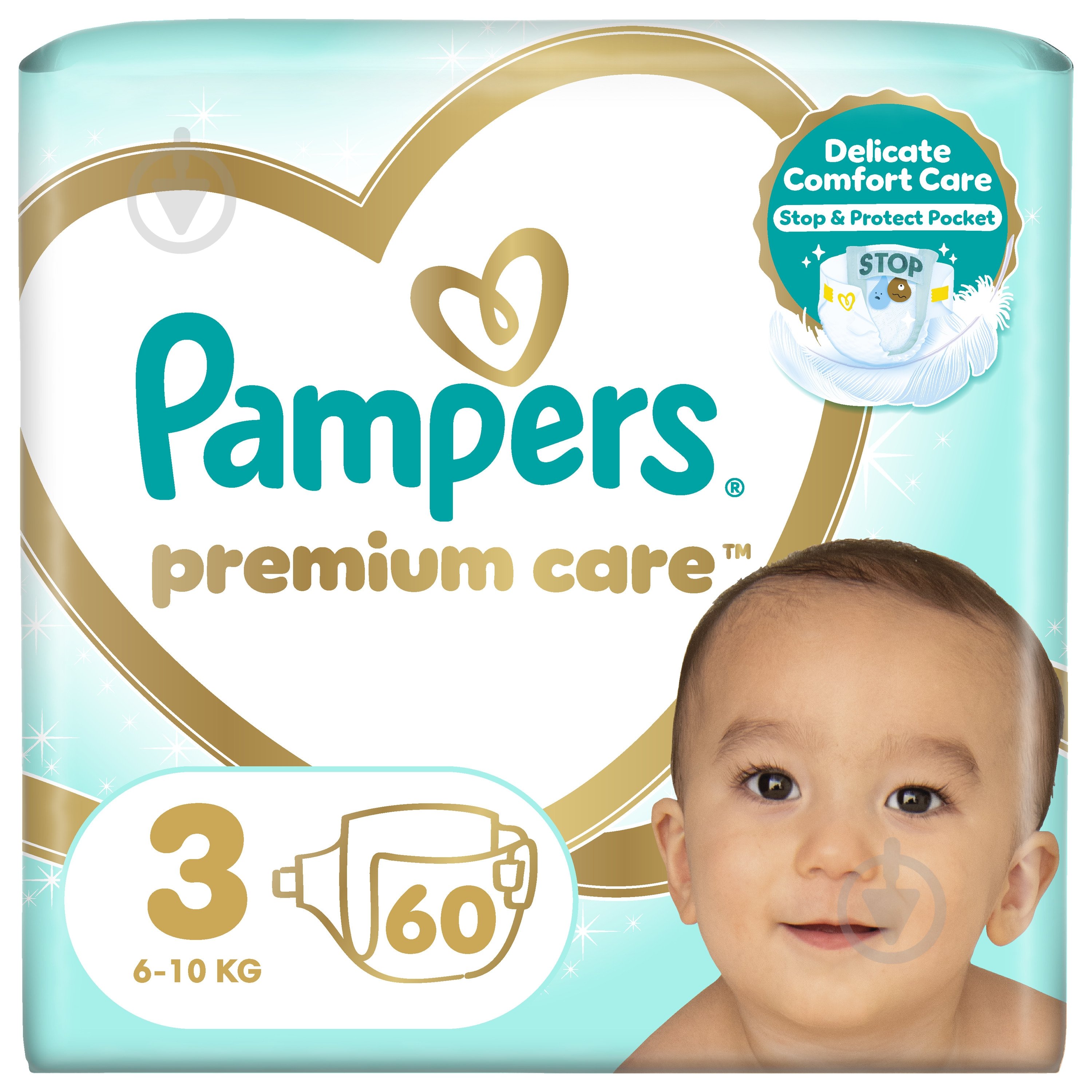 Подгузники Pampers Premium Care 3 6-10 кг 60 шт. - фото 1