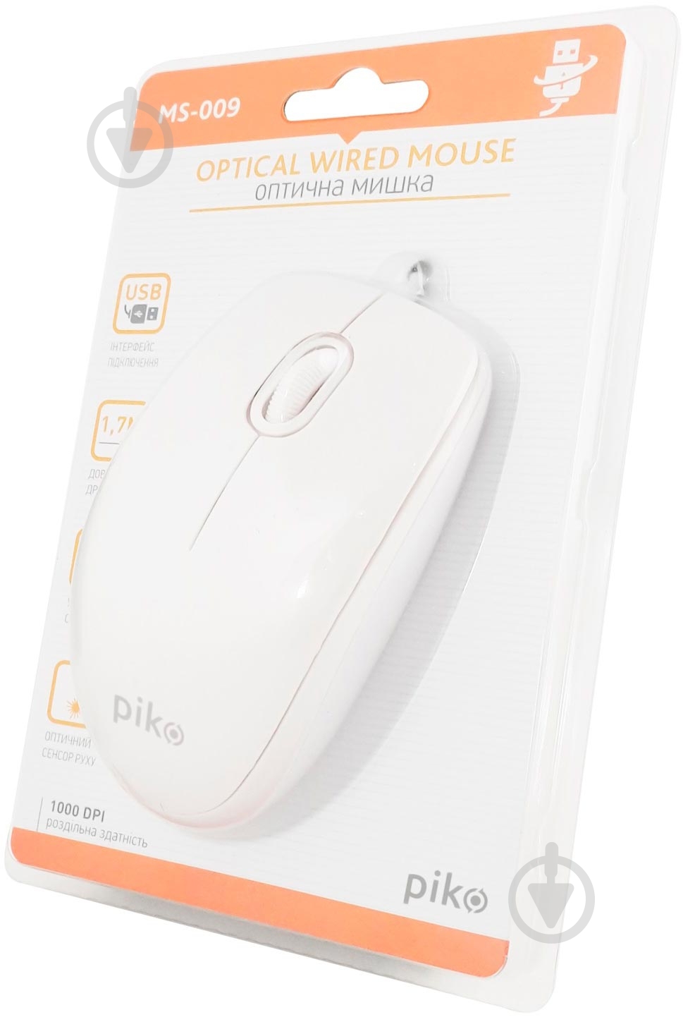 Мишка Piko MS-009 (1283126467141) White USB - фото 3 Мишка Piko MS-009 (1283126467141) White USB - фото 3