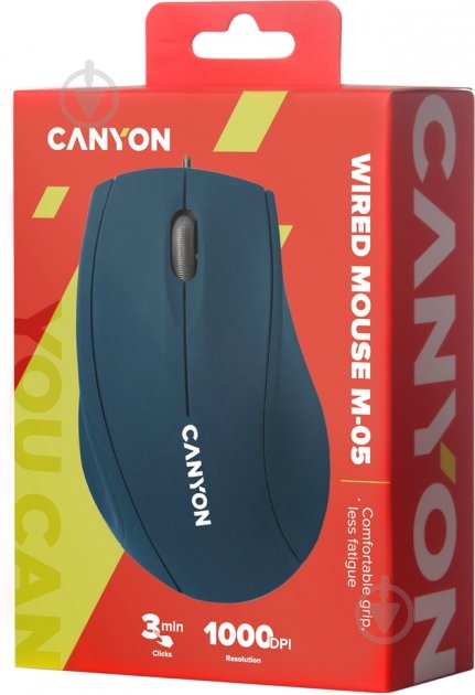 Мышь Canyon M-05 Blue (CNE-CMS05BL) - фото 4