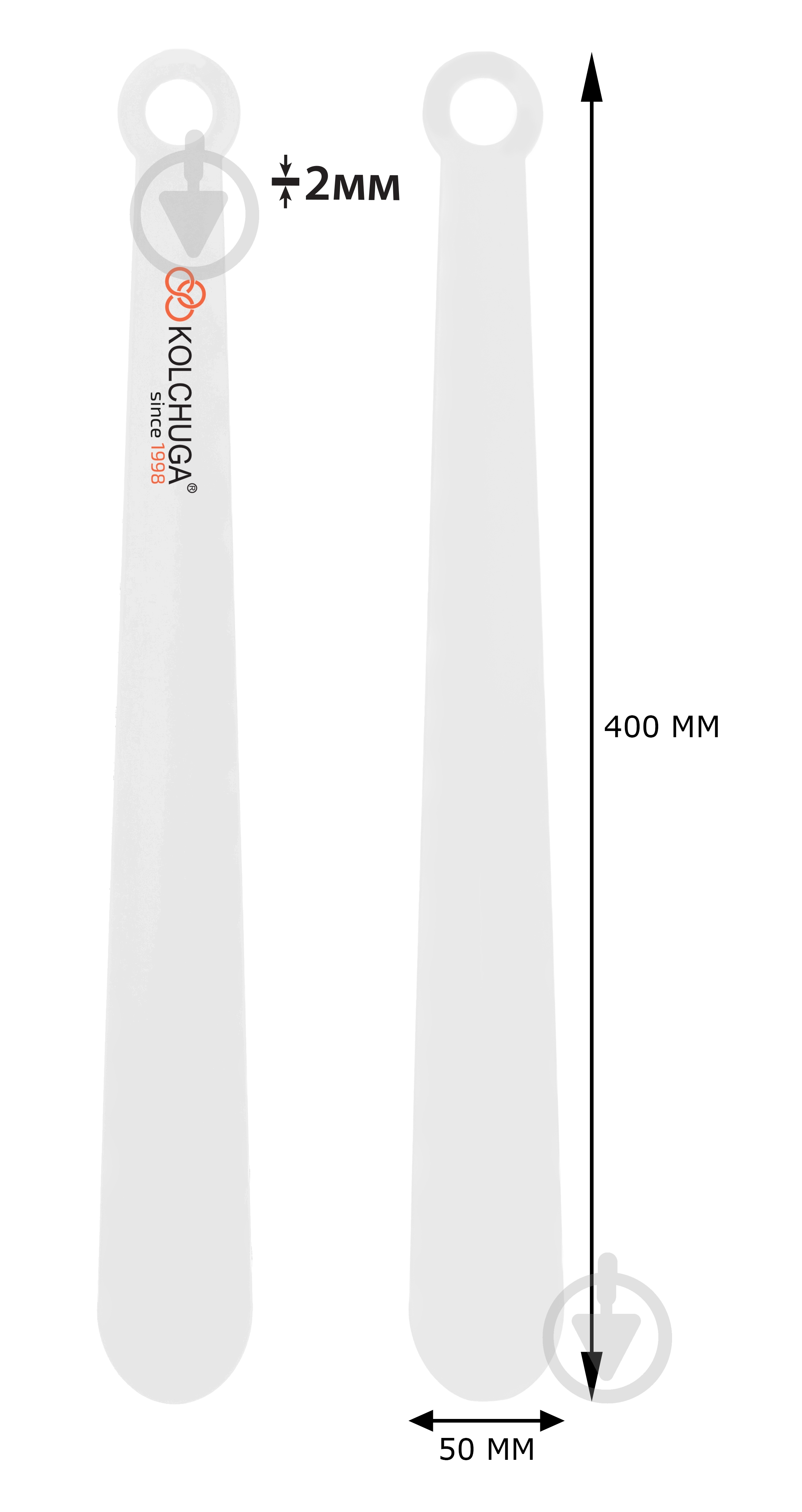 Ложка Kolchuga для обуви 400 мм белый - фото 2