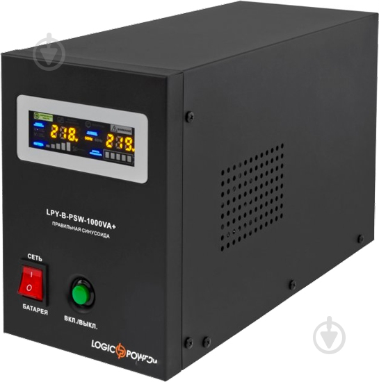 Джерело безперебійного живлення (ДБЖ) LogicPower LPY-B-PSW-1000VA+ (700Вт) 10A/20A з правильним синусом 12V - фото 1