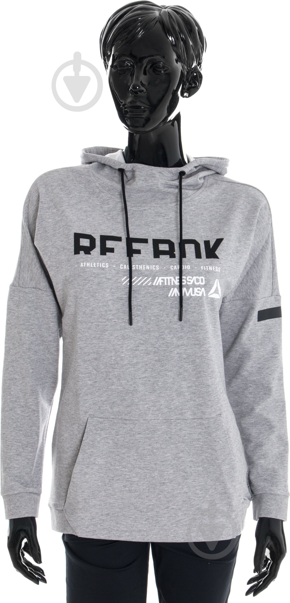 Худи Reebok Workout Ready Cotton Graphic AY1911 р. XS серый - фото 1