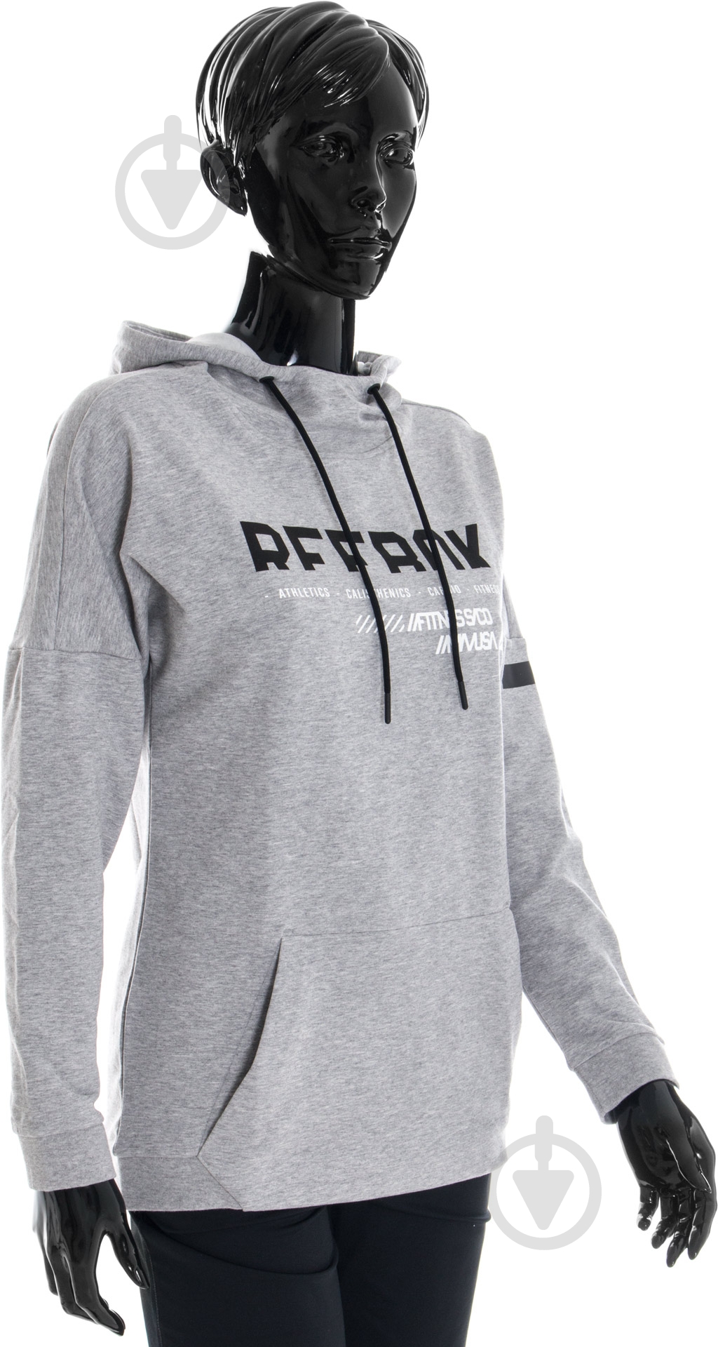 Худи Reebok Workout Ready Cotton Graphic AY1911 р. XS серый - фото 2