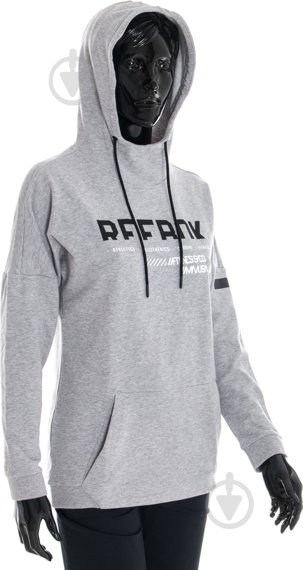 Худи Reebok Workout Ready Cotton Graphic AY1911 р. XS серый - фото 4