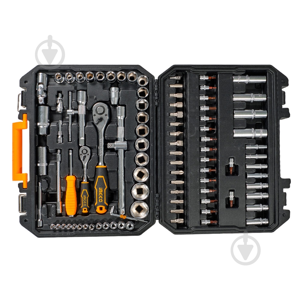 Набор головок INGCO INDUSTRIAL 1/4"(F)×3/8"(M)1/2"(F)×3/8"(M) 94 шт. HKTS42941 - фото 4