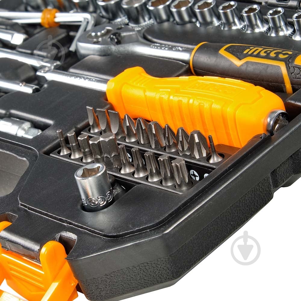 Набор головок и бит 1/4" 45 предметов INGCO HKTS14451 1/4"(F)×3/8"(M) 45 шт. HKTS14451 - фото 2 Набор головок и бит 1/4" 45 предметов INGCO HKTS14451 1/4"(F)×3/8"(M) 45 шт. HKTS14451 - фото 2