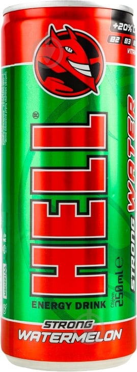 Энергетический напиток HELL Watermelon 0,25 л - фото 1