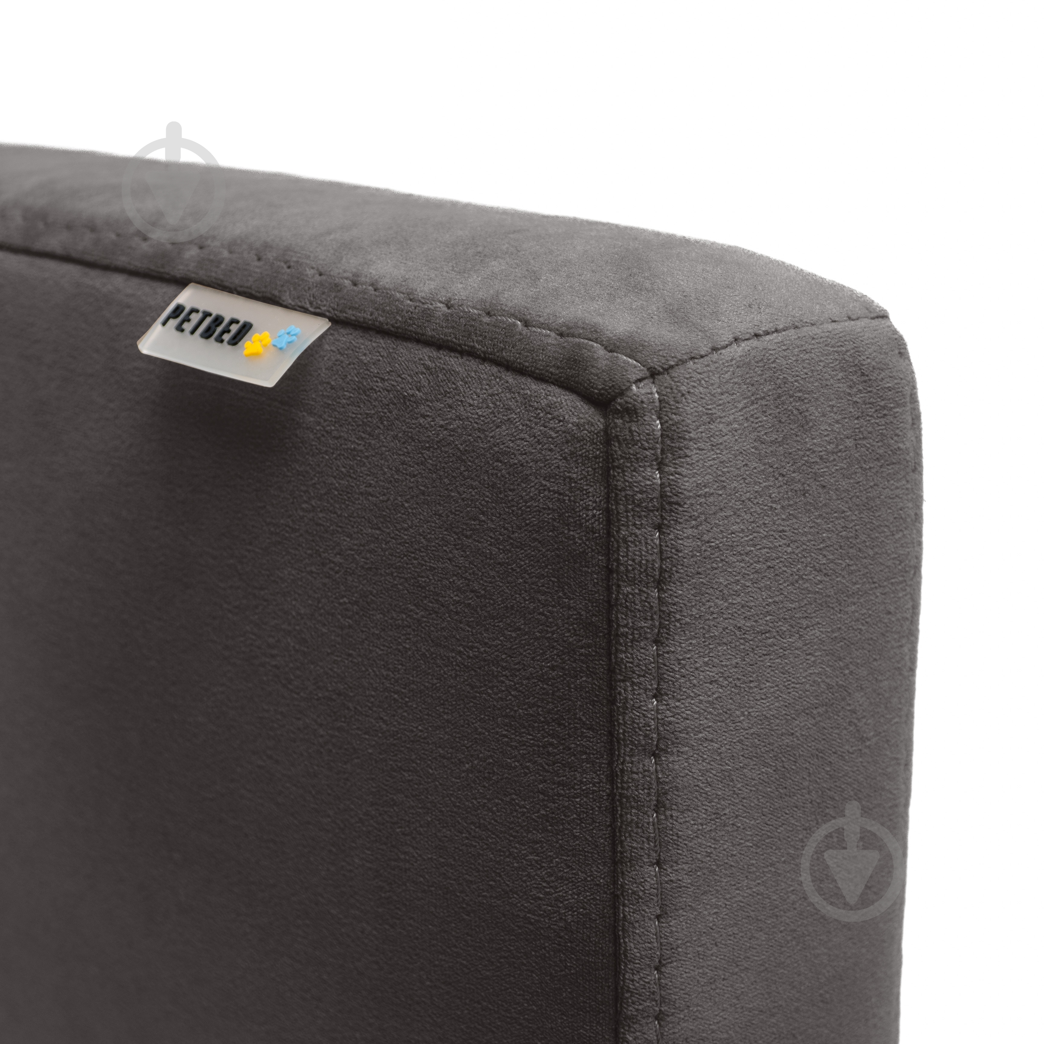 Матрас PETBED Сэндвич L 100х70 см h-8 см велюр темно-серый - фото 4