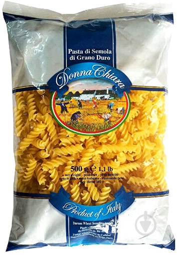 Паста DONNA CH. Fusilli (500gr) 8007290137067 - фото 1