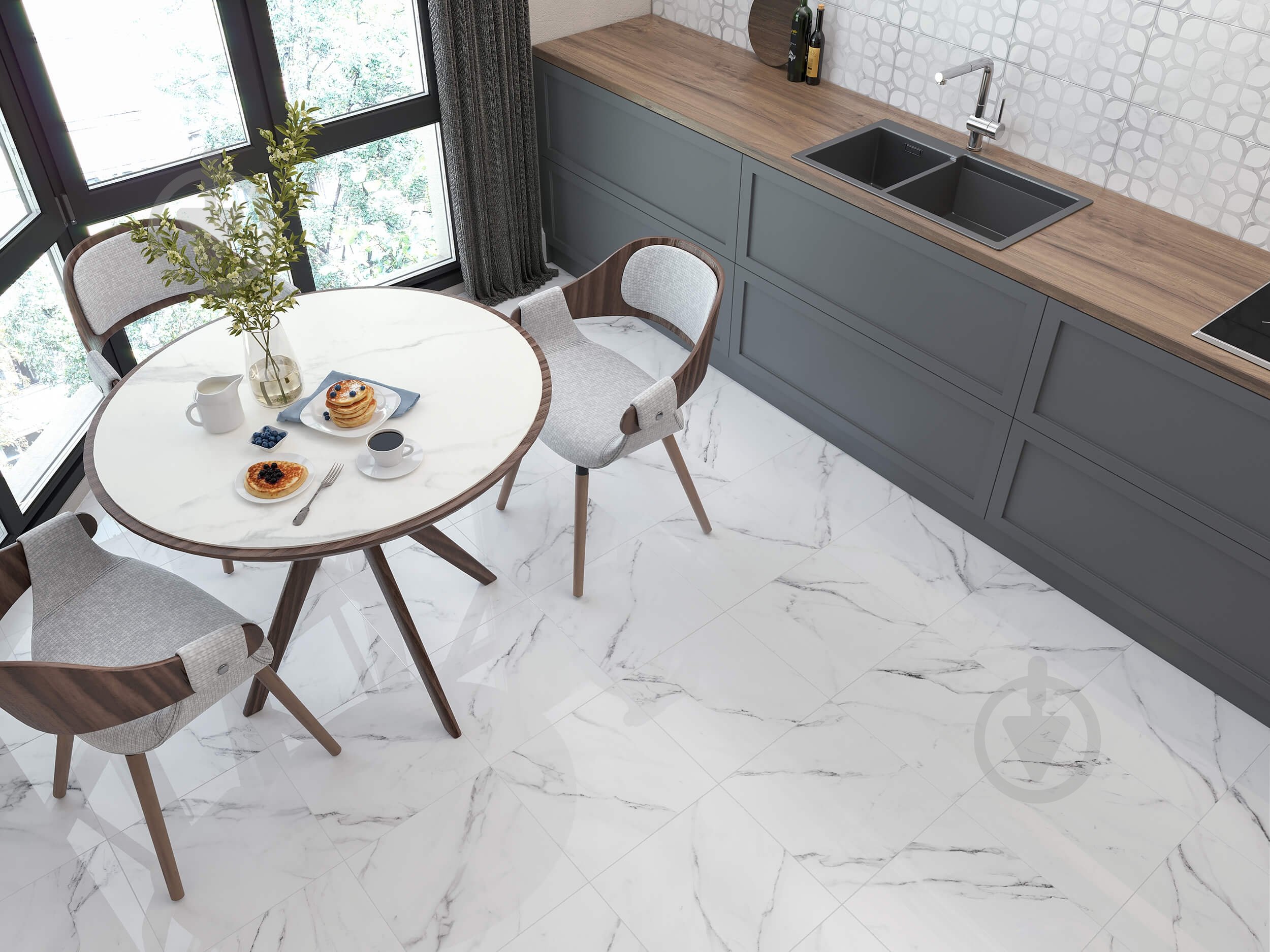 Плитка Golden Tile Marble Story white MS0870 40x40 см - фото 2