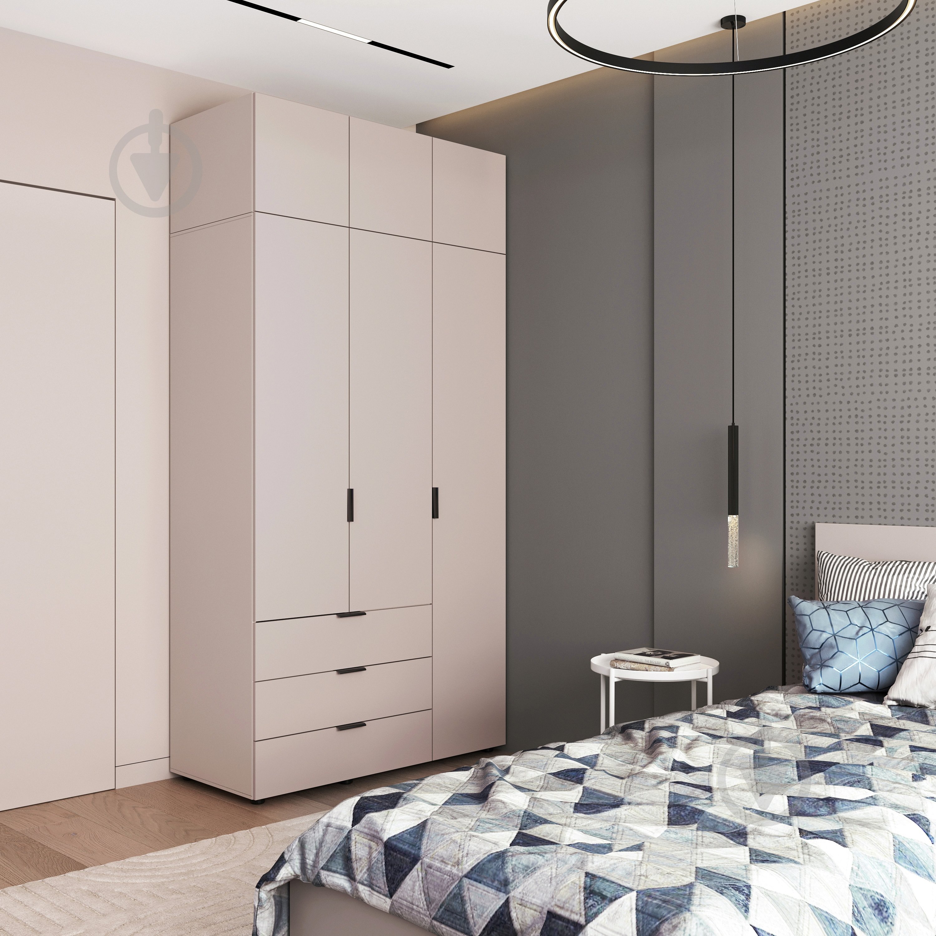 Додатковий сегмент Берегиня Антресоль до шафи Choice 3д3я 400х1200х550 мм кашемір / кашемір - фото 2