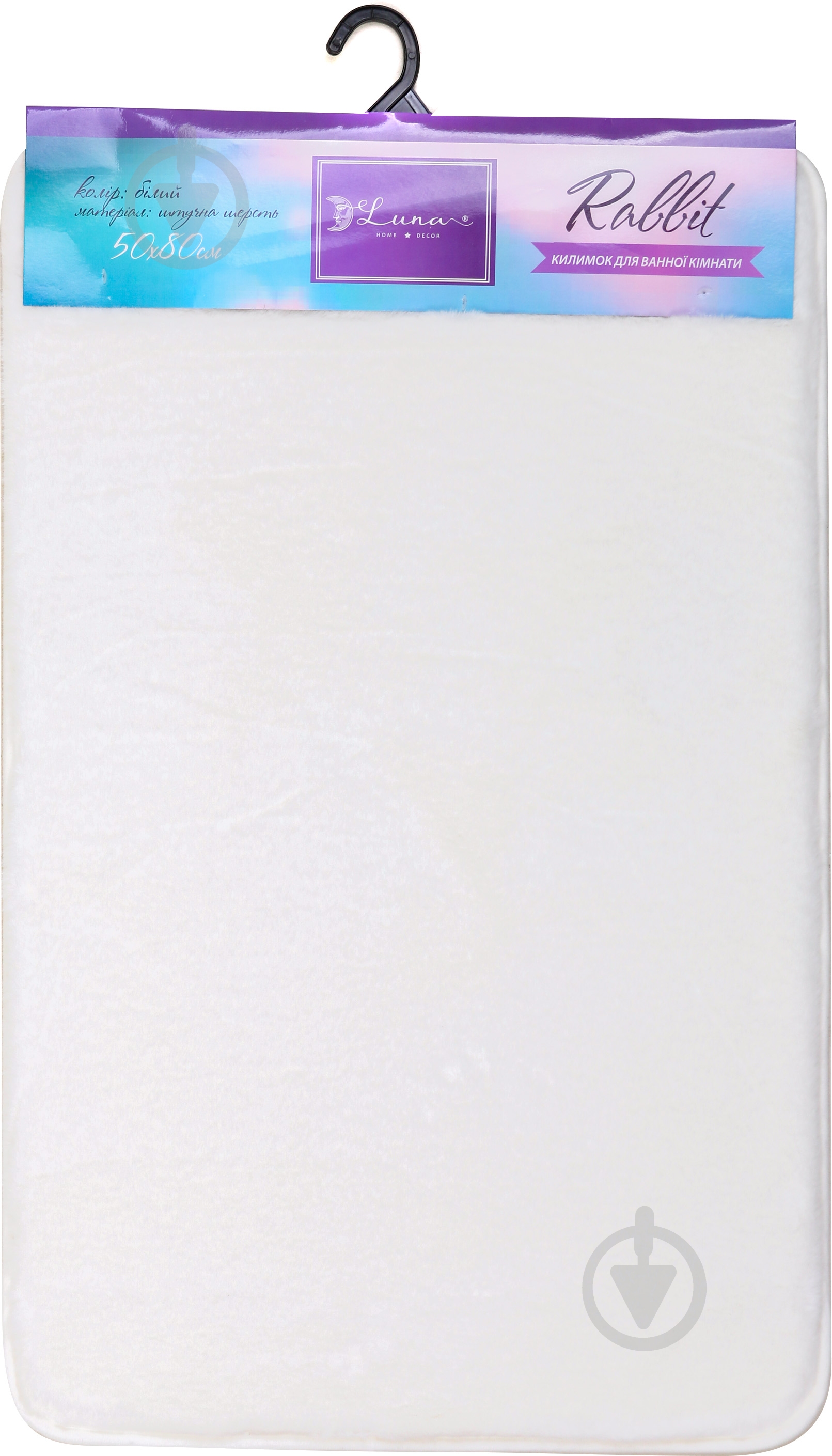 Килимок для ванної кімнати Luna rabbit 50x80 см білий - фото 5