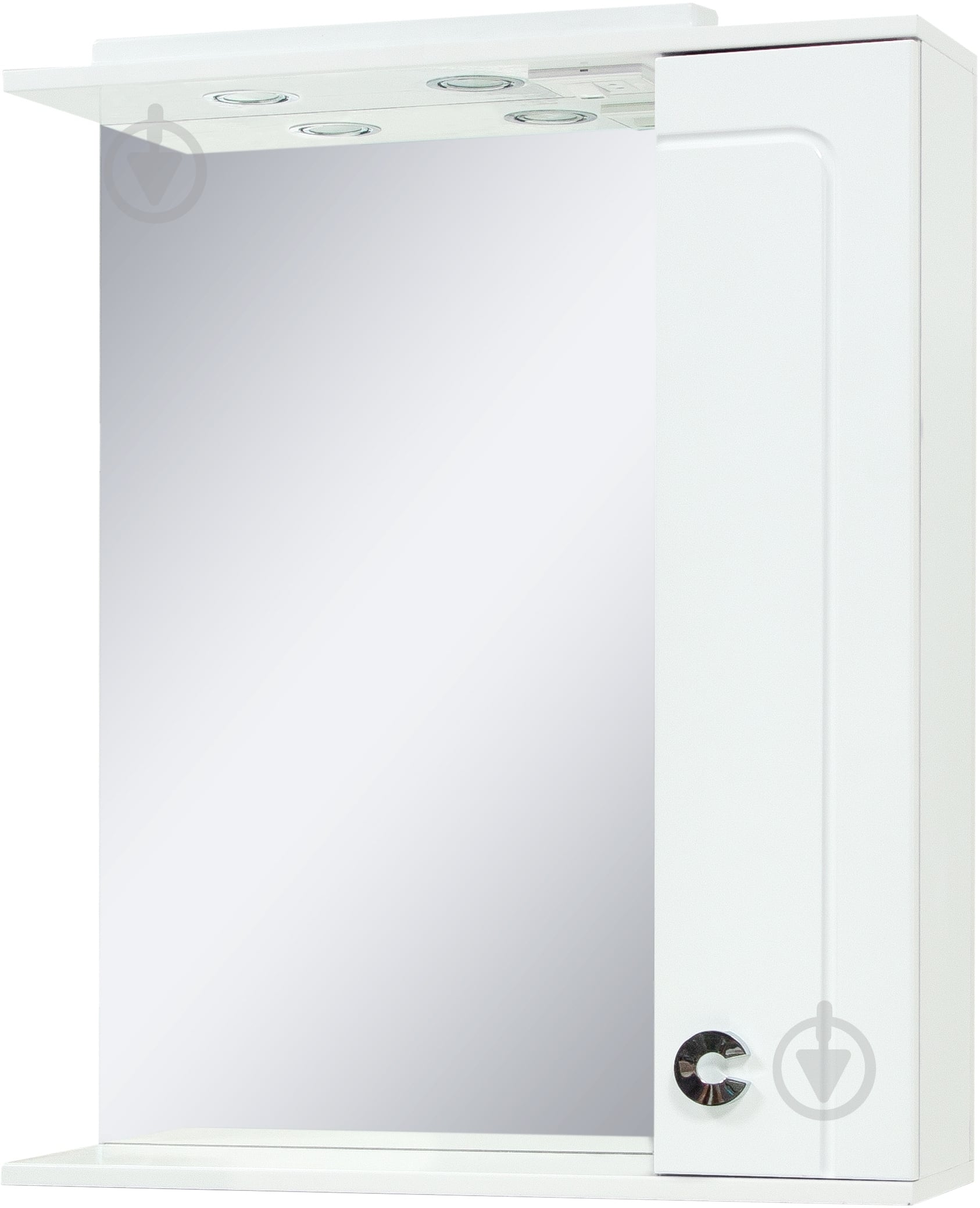 Зеркало со шкафчиком Сансервіс Eliza 70 белое - фото 1