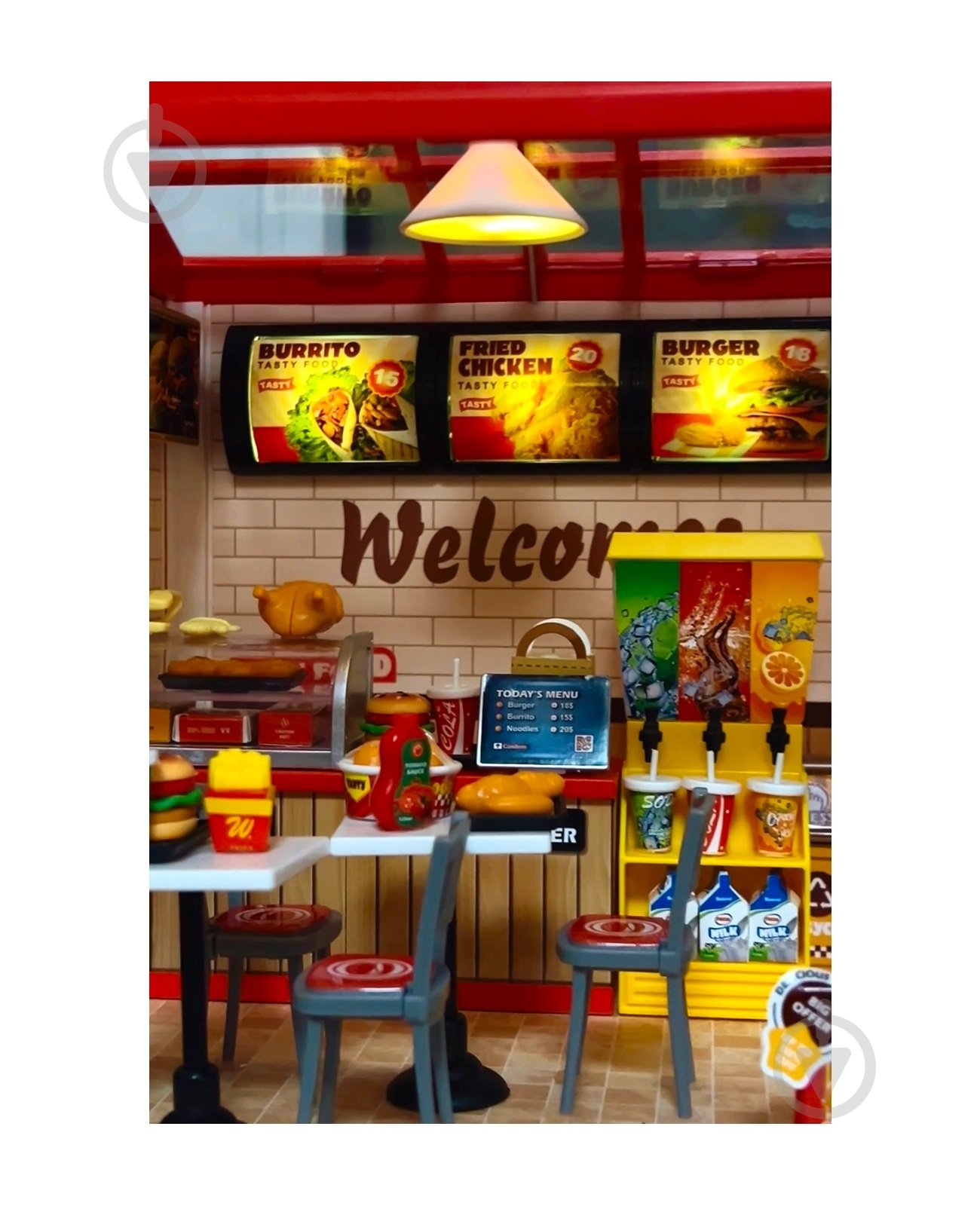 Ігровий набір SHANTOU YISHENG Мінідім фаст-фуд ресторан 0415 - фото 6 Ігровий набір SHANTOU YISHENG Мінідім фаст-фуд ресторан 0415 - фото 6