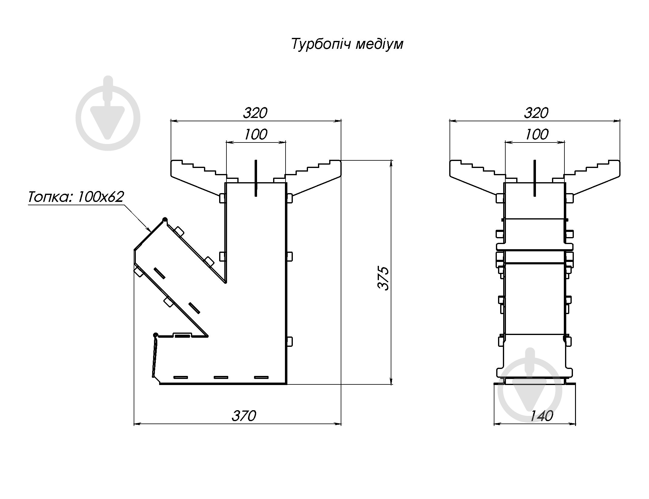 Печь ракетная STEEL CHARACTER щепочница медиум - фото 3 Печь ракетная STEEL CHARACTER щепочница медиум - фото 3