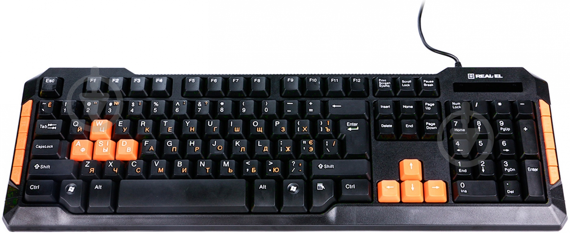 Клавиатура Real-el Gaming 8500 (8500 Gaming, USB, black (REAL-) USB black - фото 1 Клавиатура Real-el Gaming 8500 (8500 Gaming, USB, black (REAL-) USB black - фото 1