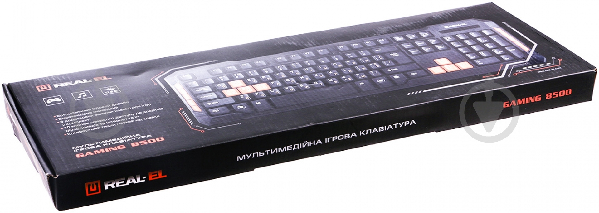 Клавиатура Real-el Gaming 8500 (8500 Gaming, USB, black (REAL-) USB black - фото 4 Клавиатура Real-el Gaming 8500 (8500 Gaming, USB, black (REAL-) USB black - фото 4
