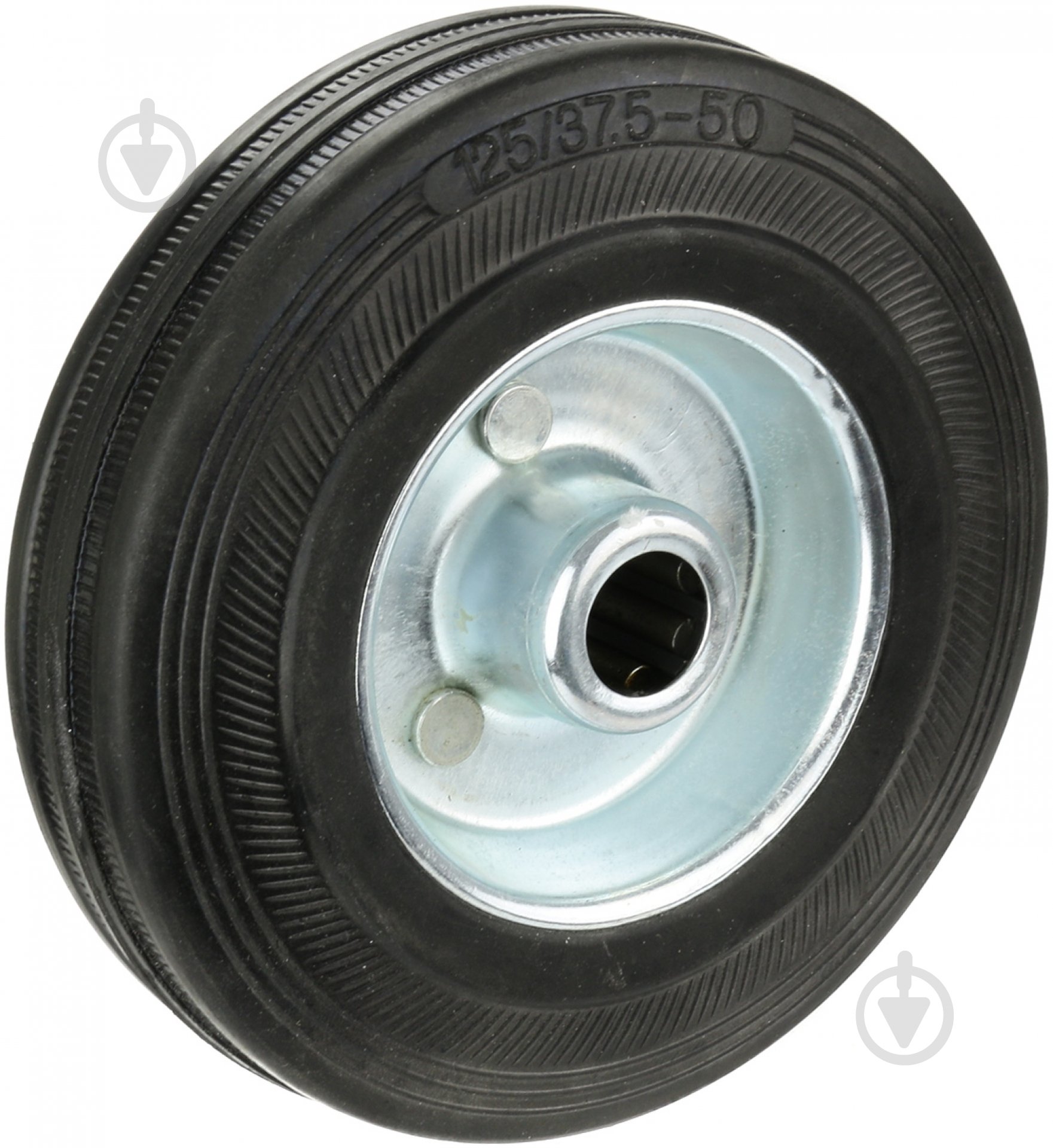 Колесо d125 мм промышленное резиновое чорное 269125 - фото 1