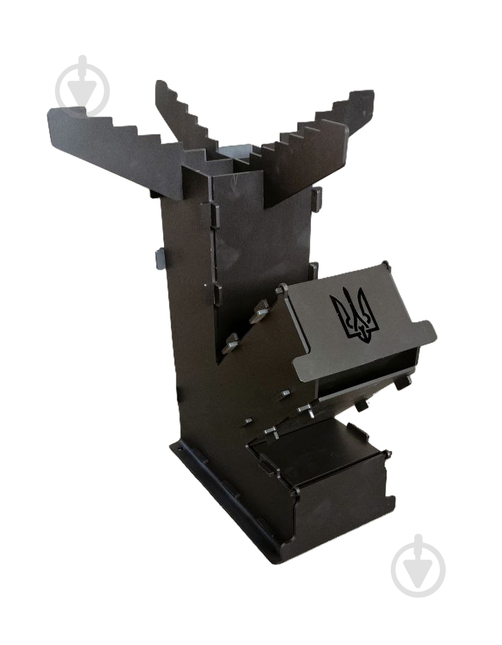 Печь ракетная STEEL CHARACTER 462х505х18 Тризуб - фото 1