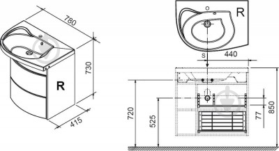 Тумба подвесная Ravak Rosa Comfort R - фото 3 Тумба подвесная Ravak Rosa Comfort R - фото 3