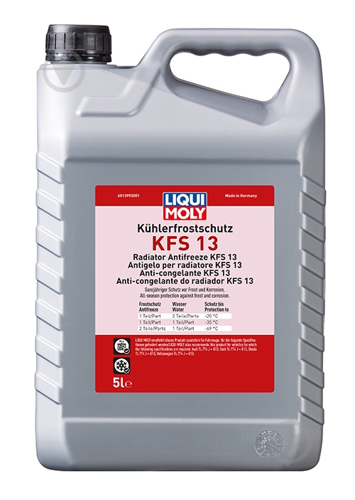 Антифриз Liqui Moly KFS 13 концентрат G13 от -20 до +104 концентрат 5 л красный (21140) - фото 1