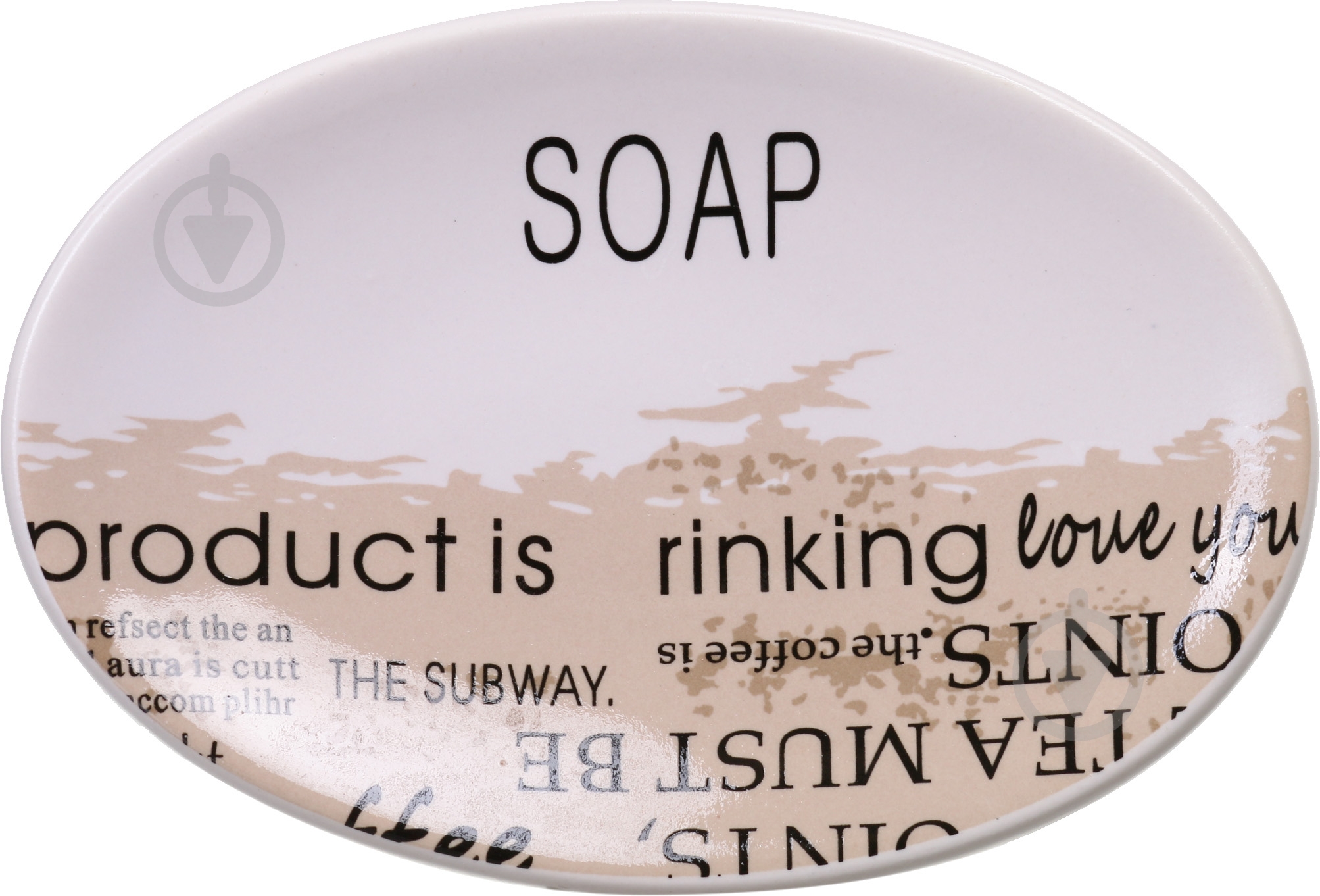 Мыльница Luna coffee бежевая - фото 2 Мыльница Luna coffee бежевая - фото 2