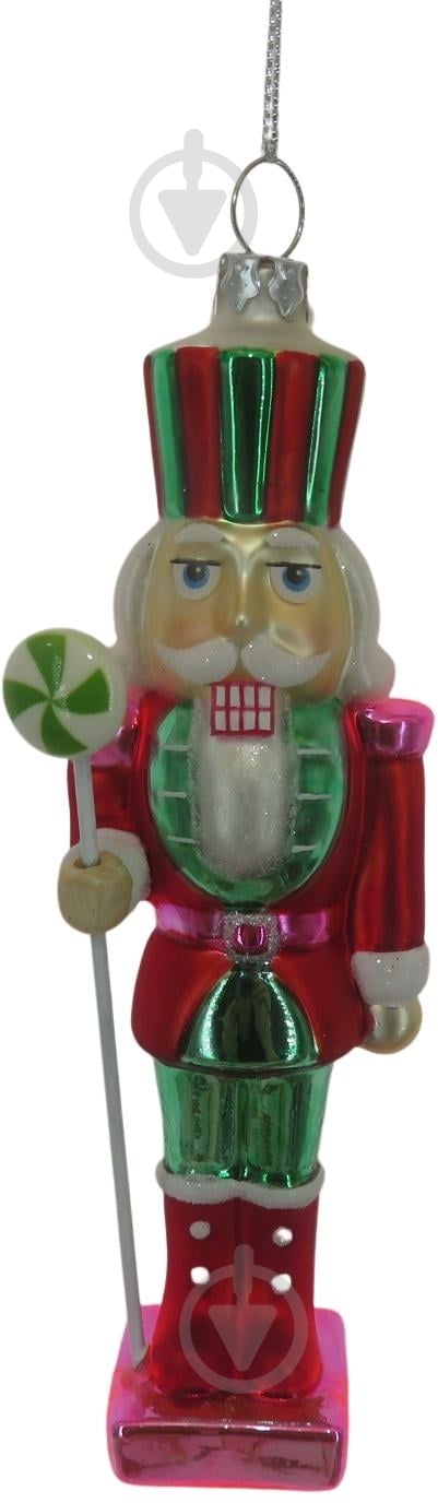 Подвеска WEI DE ARTS стеклянная Щелкунчик 4 х 15 см красно-зеленый - фото 1 Подвеска WEI DE ARTS стеклянная Щелкунчик 4 х 15 см красно-зеленый - фото 1