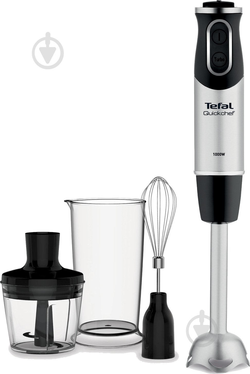 Блендер заглибний Tefal QUICKCHEF HB656838 чорний/нержавіюча сталь - фото 1
