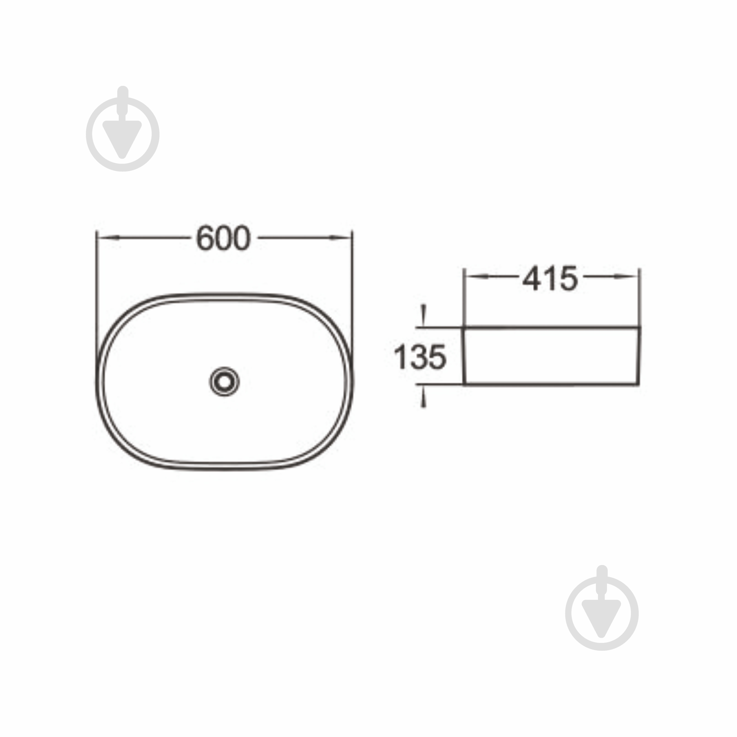 Умывальник Imprese I-form с06010603-60 - фото 2 Умывальник Imprese I-form с06010603-60 - фото 2