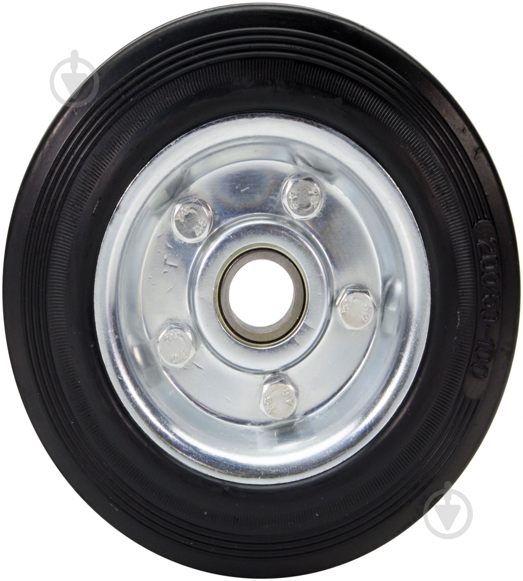 Колесо d198 мм резиновое черное с оцинкованым диском 274200B - фото 2 Колесо d198 мм резиновое черное с оцинкованым диском 274200B - фото 2