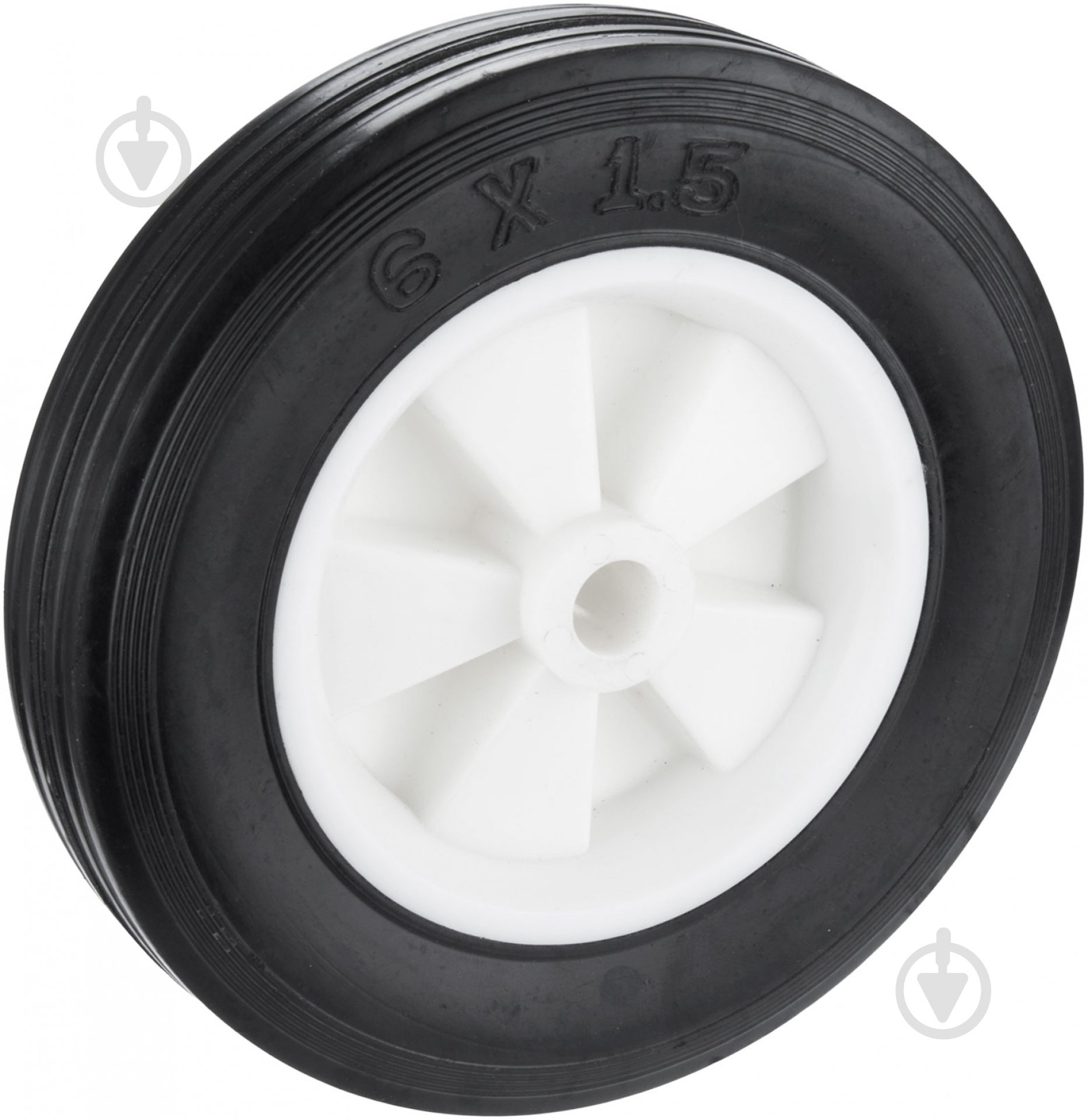 Колесо d148 мм гумове чорне з поліпропіленовим диском 275152 - фото 1