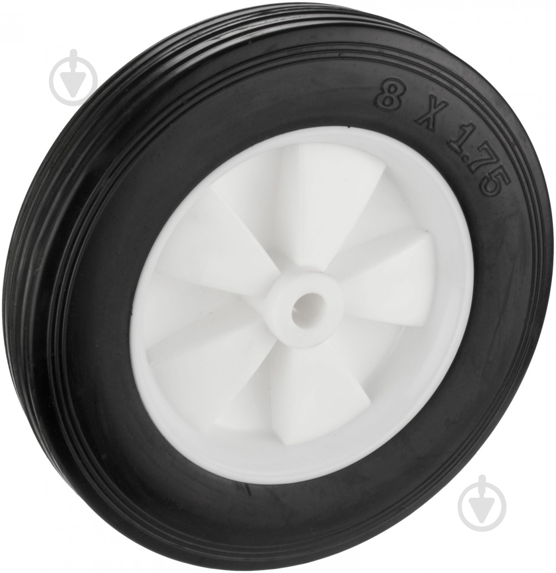 Колесо d198 мм резиновое черное з полипропиленовым диском 275203 - фото 1