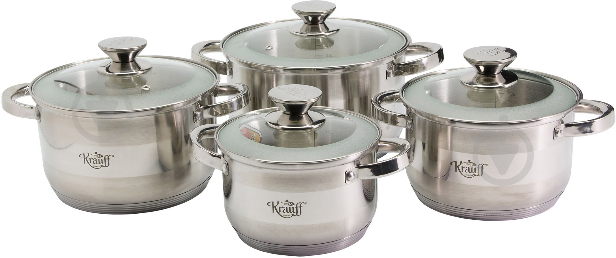 Набір каструль Krauff 8 предметів 26-242-007 - фото 1 Набір каструль Krauff 8 предметів 26-242-007 - фото 1