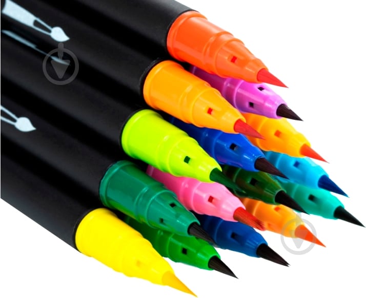 Фломастеры-кисточки real brush 18 цветов MX15231 Maxi - фото 3