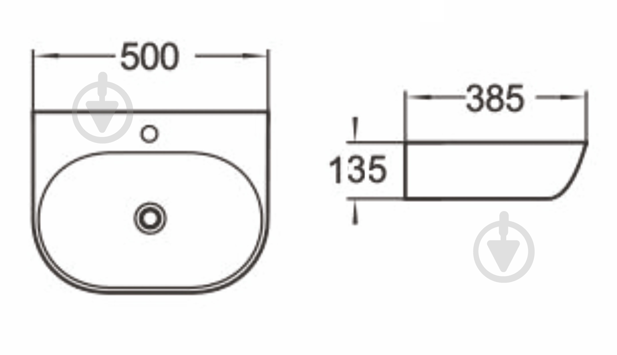 Умывальник Imprese I-LOD с06010703-50 - фото 2 Умывальник Imprese I-LOD с06010703-50 - фото 2
