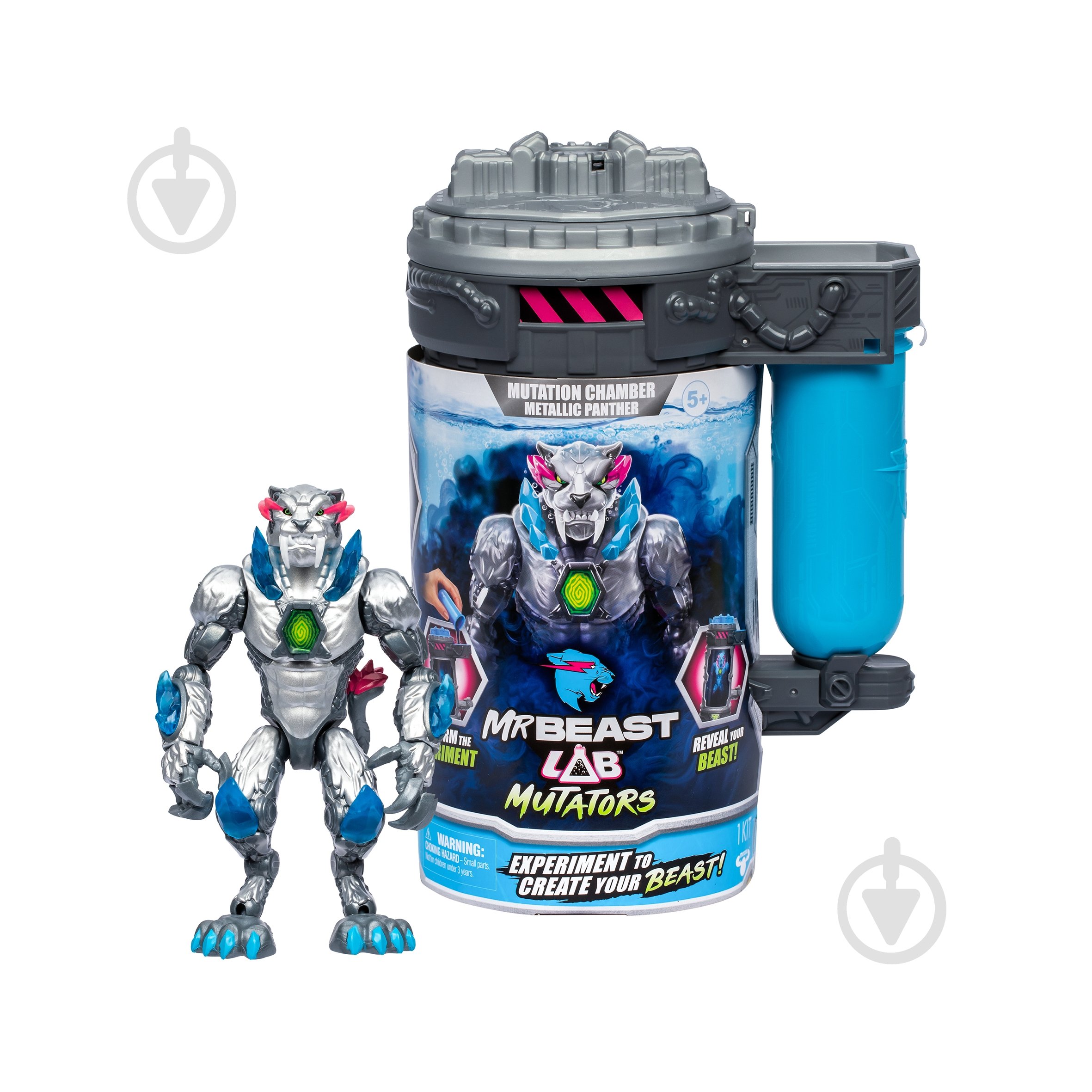 Ігровий набір MrBeast Lab Станція перетворення Пантера металева 123811 - фото 1 Ігровий набір MrBeast Lab Станція перетворення Пантера металева 123811 - фото 1