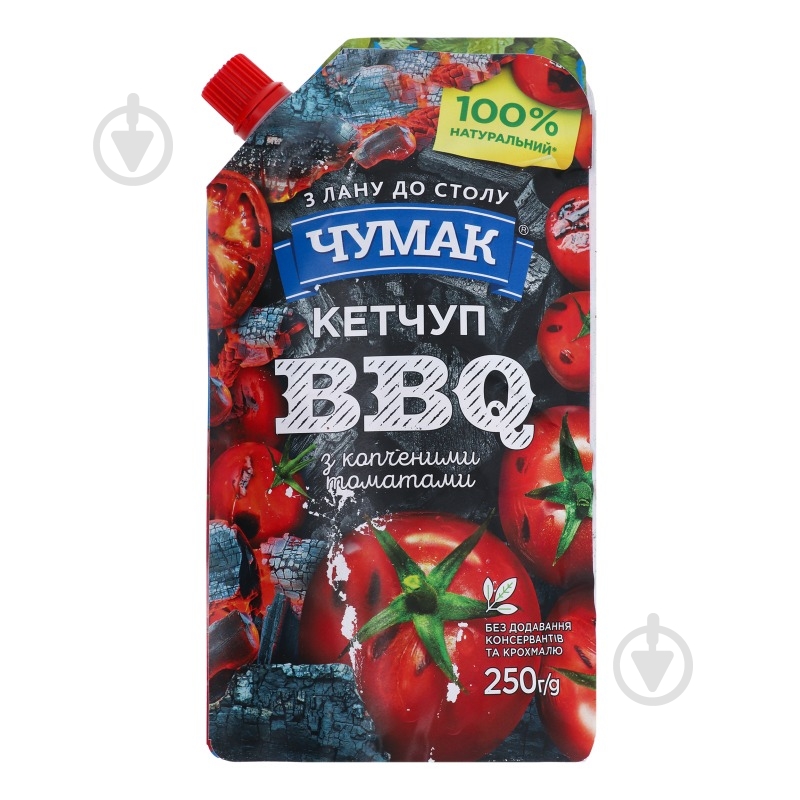 Кетчуп Чумак с копчеными томатами BBQ 250 г - фото 1 Кетчуп Чумак с копчеными томатами BBQ 250 г - фото 1