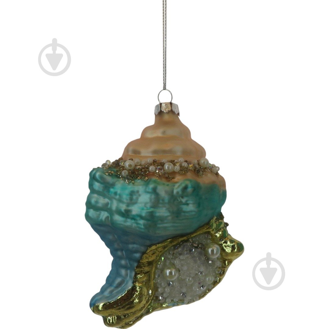 Підвіска WEI DE ARTS скляна мушля 11 см блакитний - фото 1 Підвіска WEI DE ARTS скляна мушля 11 см блакитний - фото 1