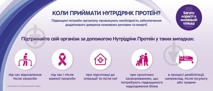 Ентеральне харчування Nutricia Nutridrink Protein Vanilla зі смаком ванілі з високим вмістом білка та енергії 4 шт х 125 м — фото 6