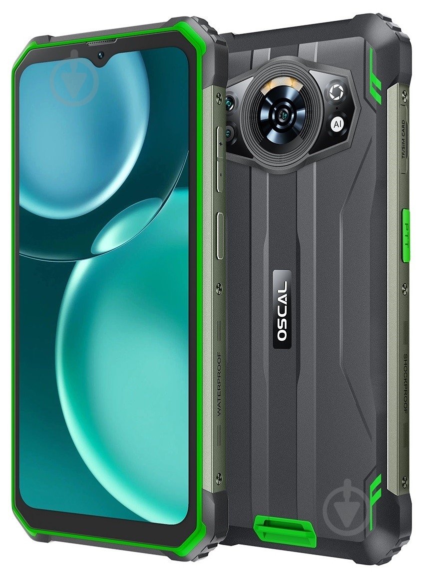 Смартфон Oscal S80 6/128GB green - фото 4
