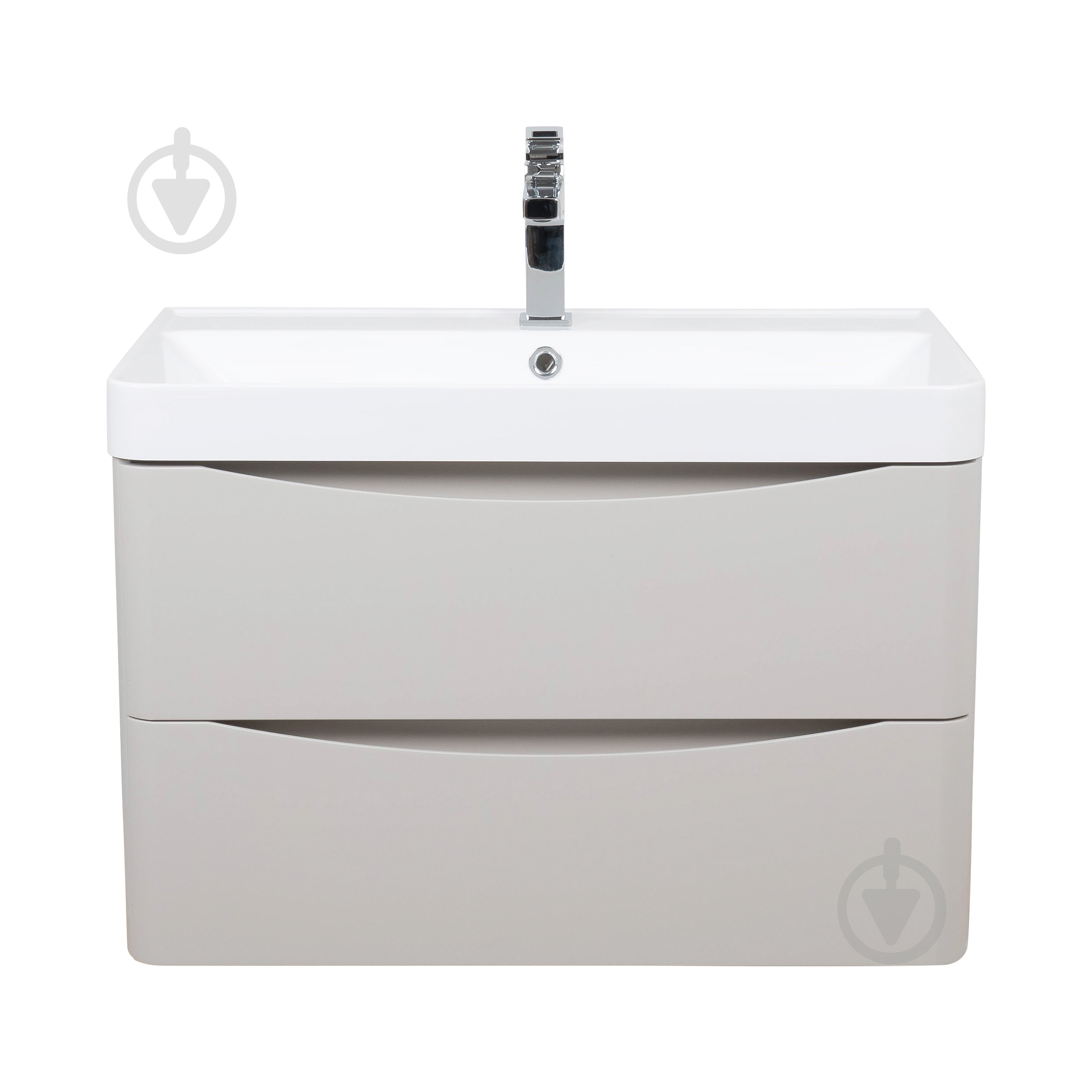 Тумба подвесная Aqua Rodos VISTA (PVC-KASHEMIR) с умывальником Deep 75 см - фото 3