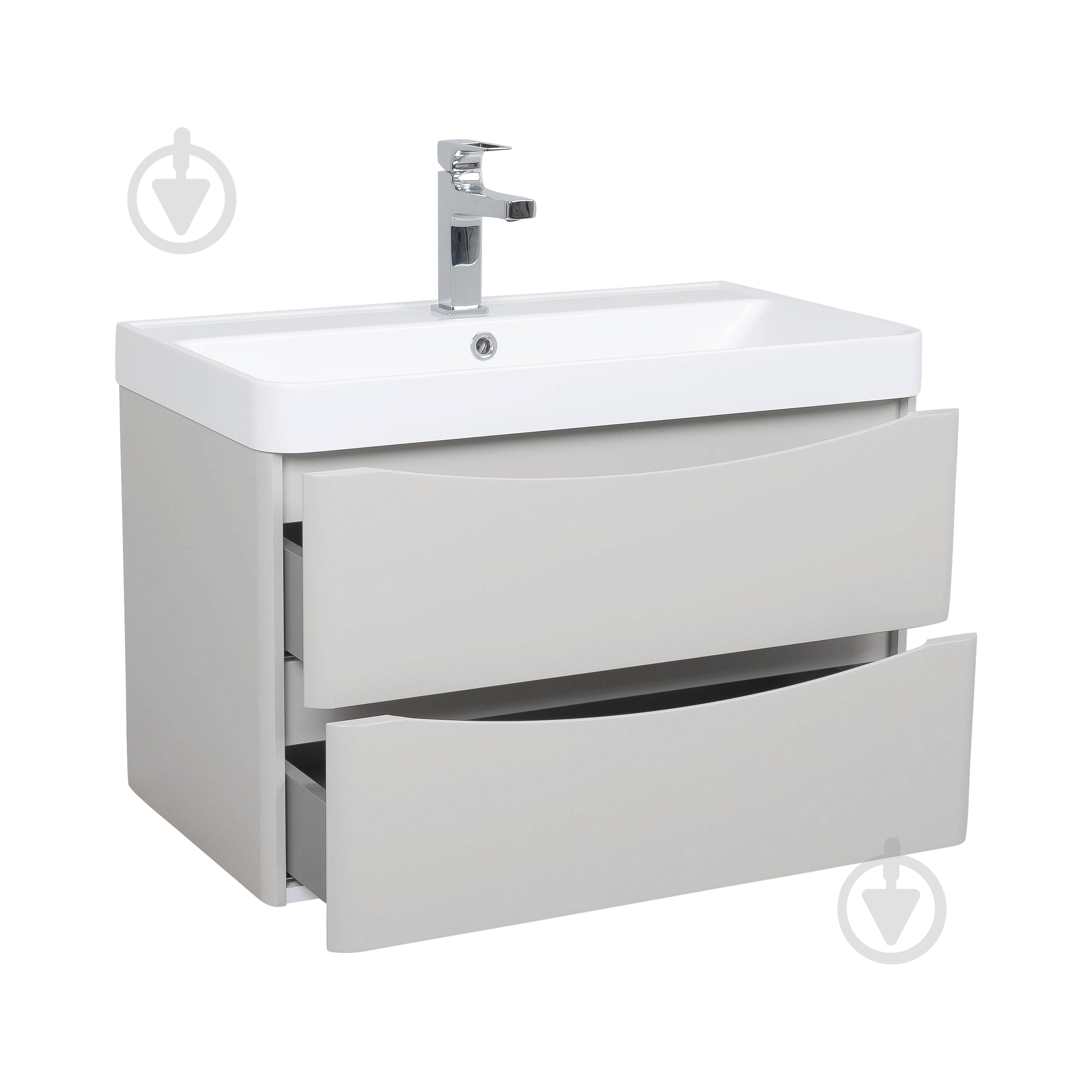 Тумба подвесная Aqua Rodos VISTA (PVC-KASHEMIR) с умывальником Deep 75 см - фото 2