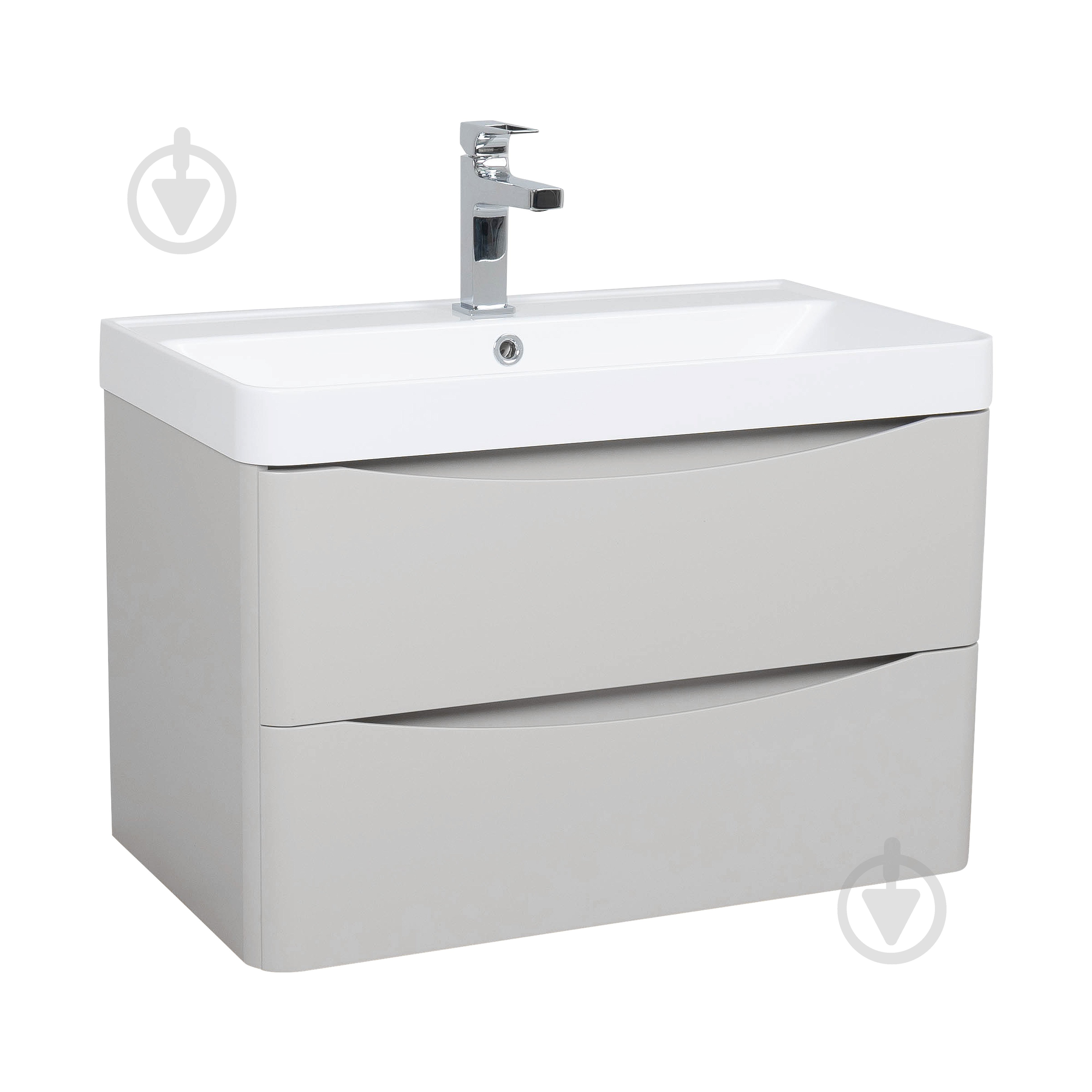 Тумба подвесная Aqua Rodos VISTA (PVC-KASHEMIR) с умывальником Deep 75 см - фото 1