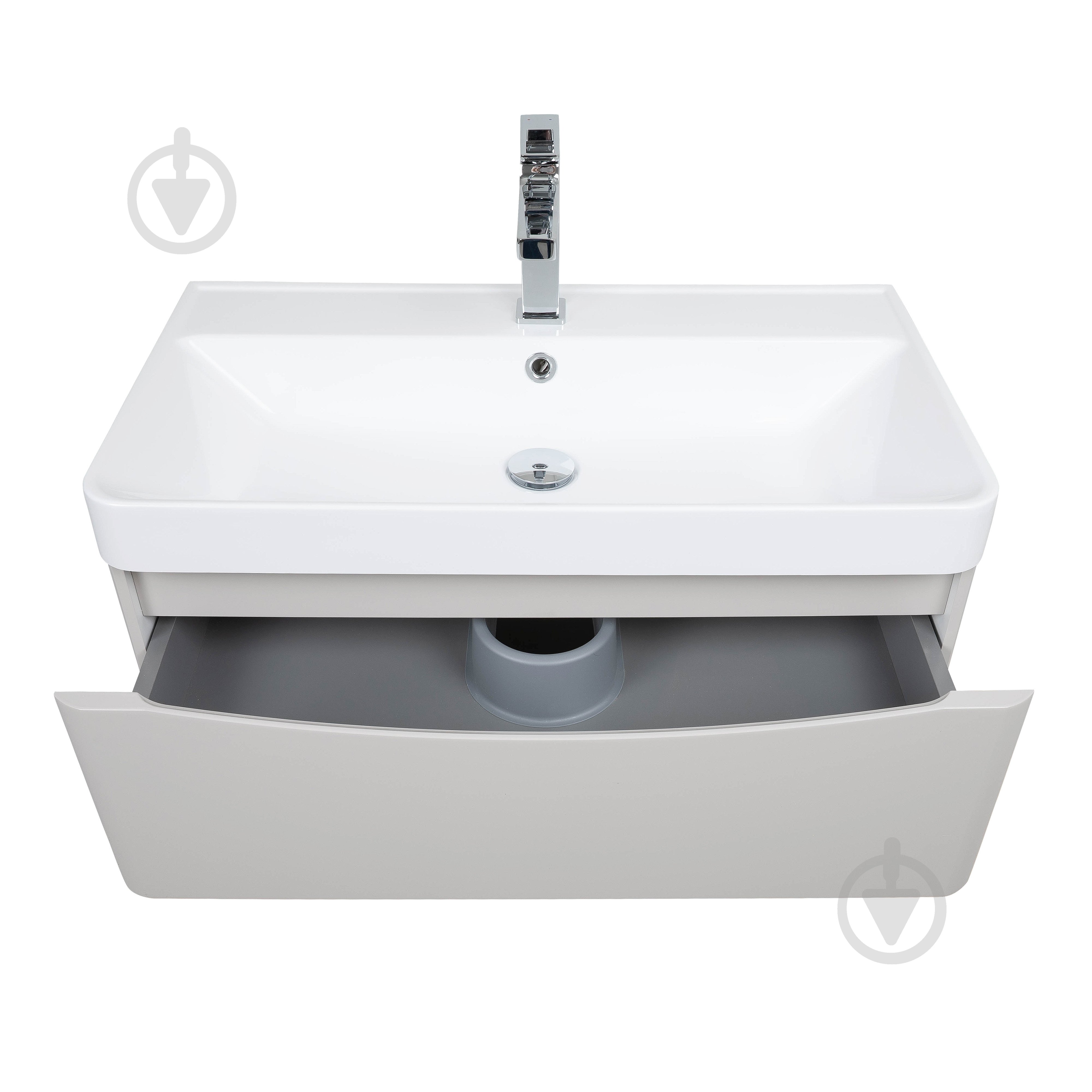 Тумба подвесная Aqua Rodos VISTA (PVC-KASHEMIR) с умывальником Deep 75 см - фото 7