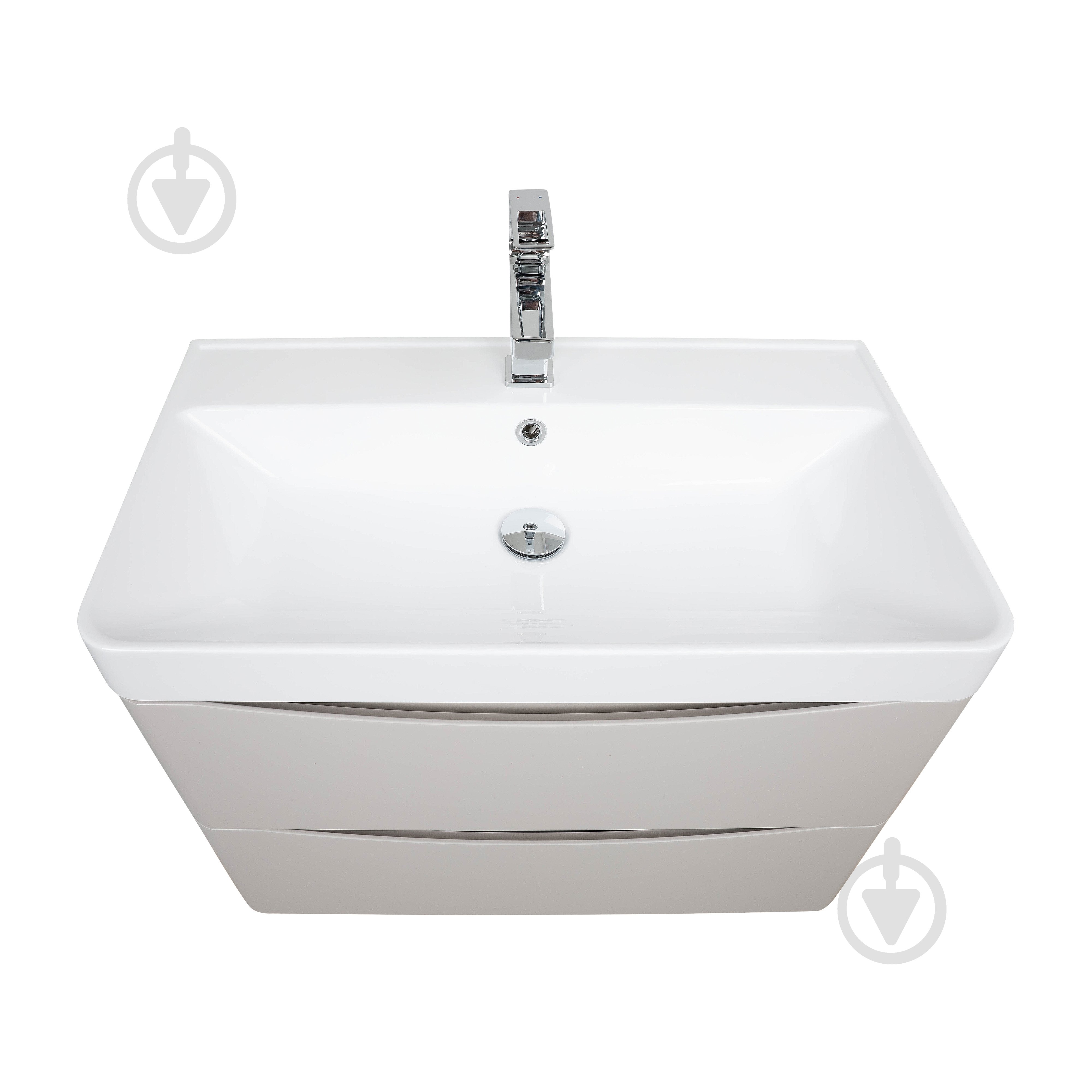 Тумба подвесная Aqua Rodos VISTA (PVC-KASHEMIR) с умывальником Deep 75 см - фото 6