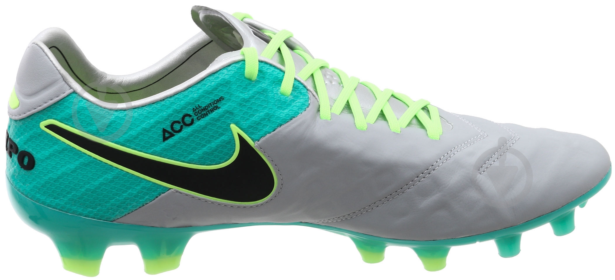 Бутсы Nike Tiempo Legend VI FG 819177-005 р.40,5 серый с зеленым - фото 4