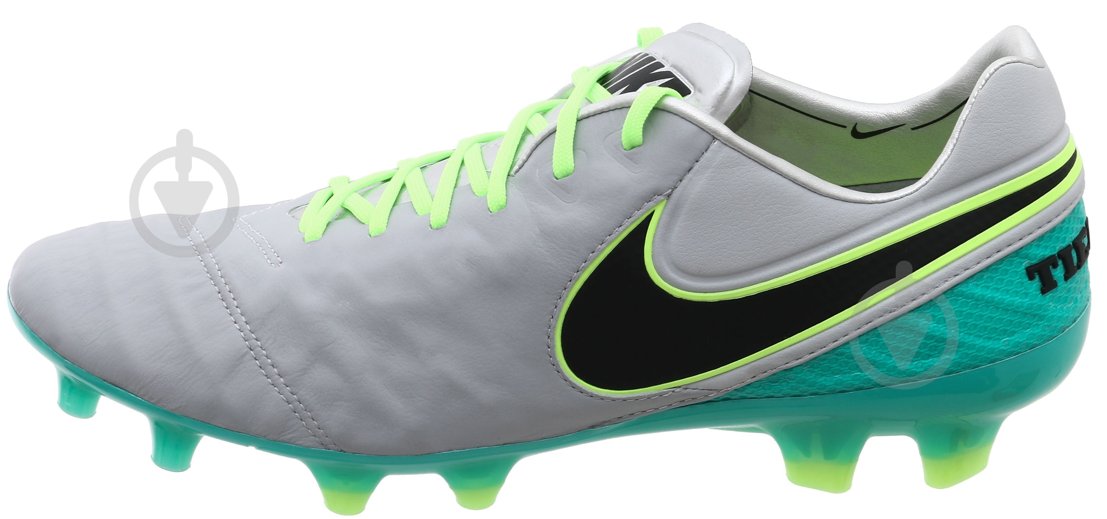 Бутсы Nike Tiempo Legend VI FG 819177-005 р.43 серый с зеленым - фото 5