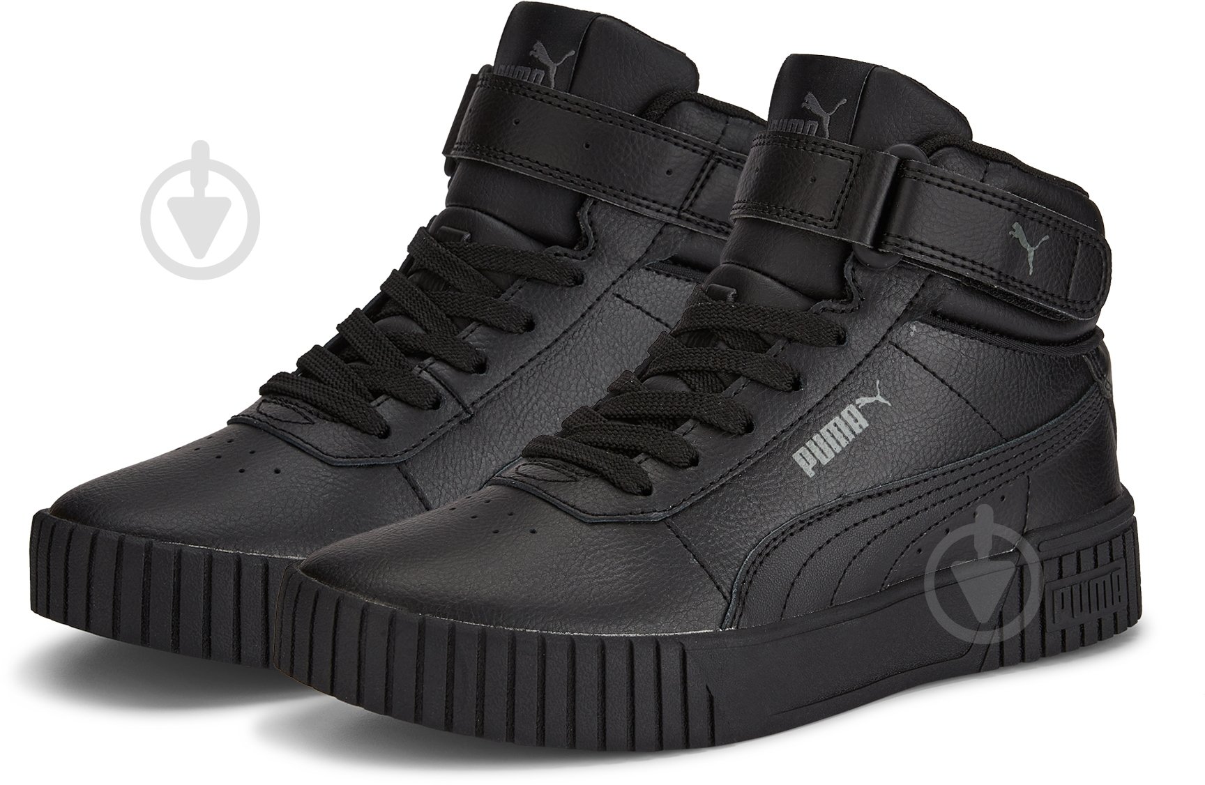 Кроссовки для девочек демисезонные Puma CARINA 2.0 MID JR 38737601 р.36 черные - фото 3