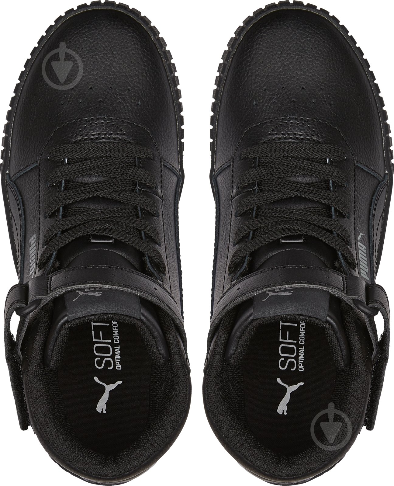 Кроссовки для девочек демисезонные Puma CARINA 2.0 MID JR 38737601 р.36 черные - фото 5